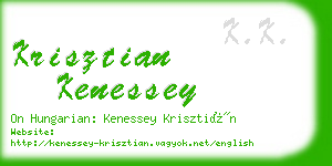 krisztian kenessey business card